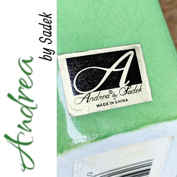 ANDREAโS BY SADEK Vintage Victorian Shoe Boot Green Floral - Picture 8 of 10